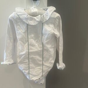 White Ruffled Kids Bodysuit